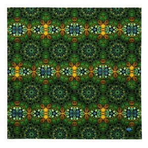 Green Goddess Quilled Art Bandana
