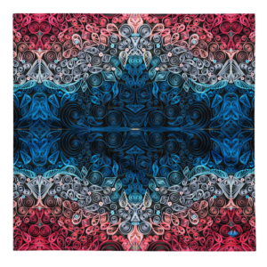 Blue Transition Quilled Art Bandana