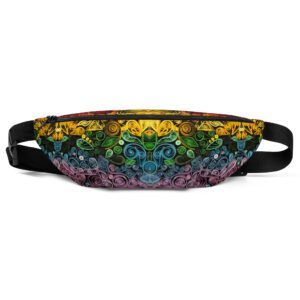 Rainbow Quilled Art Hip Bag