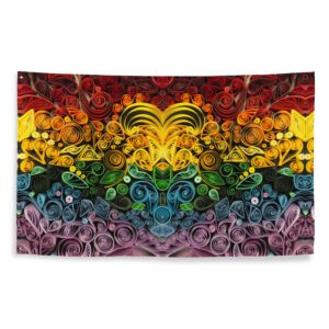 Rainbow Quilled Art Flag