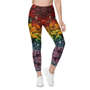 Rainbow Quilled Art Pocket Leggings