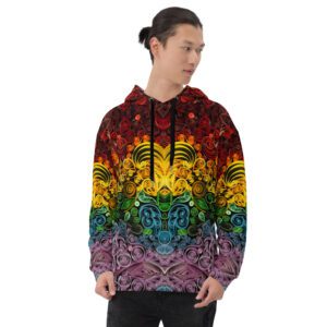 Rainbow Quilled Art Unisex Pull-Over Hoodie