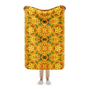 Daffodil Daze Quilled Art Sherpa Blanket