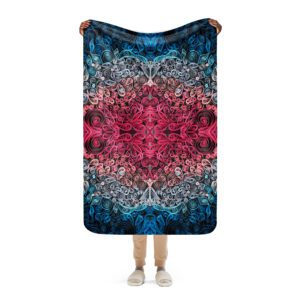 Pink Transition Quilled Art Sherpa Blanket