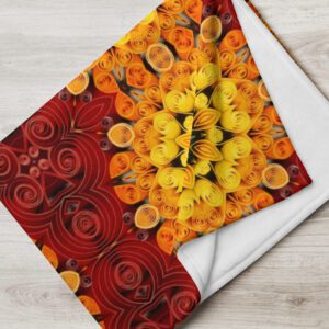 Sunseed Quilled Art Throw Blanket