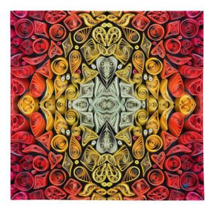 sunset vibes golden hour quilled art bandana