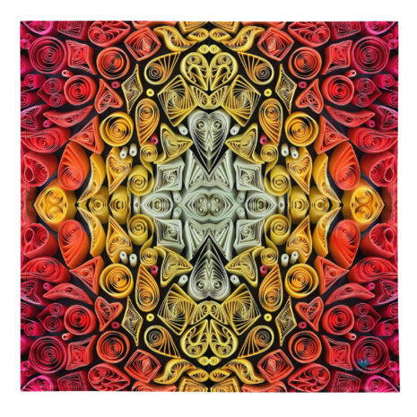 sunset vibes golden hour quilled art bandana