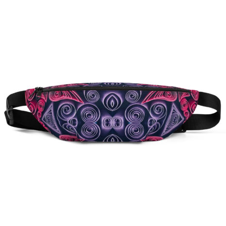 sunset vibes twilight quilled art hip bag