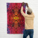 sunset vibes quilled art flag