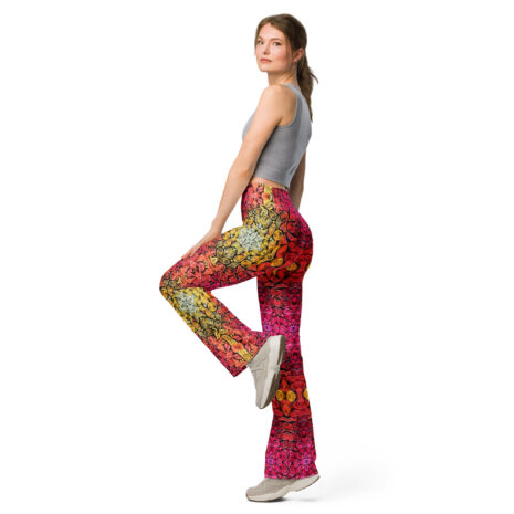 sunset vibes golden hour quilled art flare leggings sunset vibes golden hour quilled art flare leggings