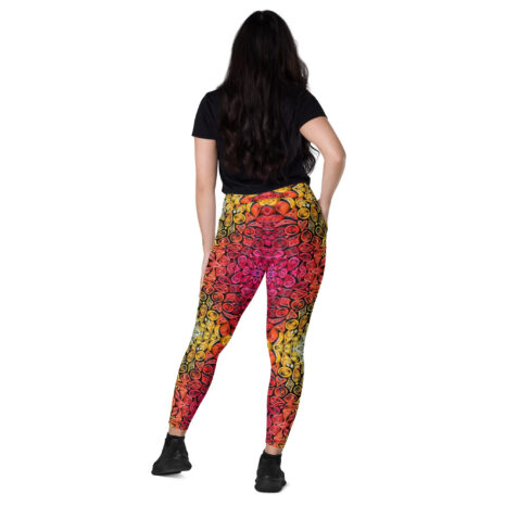 sunset vibes golden hour quilled art pocket leggings sunset vibes golden hour quilled art pocket leggings