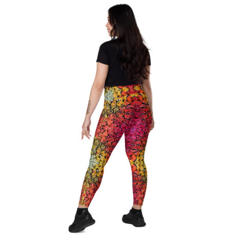 sunset vibes golden hour quilled art pocket leggings sunset vibes golden hour quilled art pocket leggings