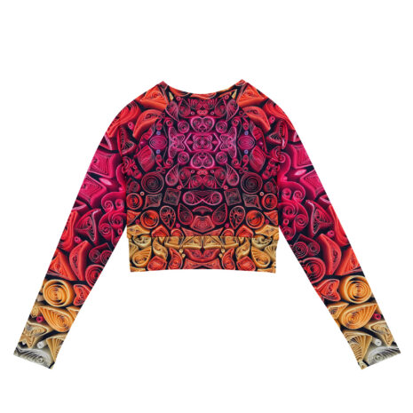 sunset vibes quilled art long sleeve crop sunset vibes quilled art long sleeve crop