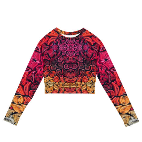 sunset vibes quilled art long sleeve crop sunset vibes quilled art long sleeve crop