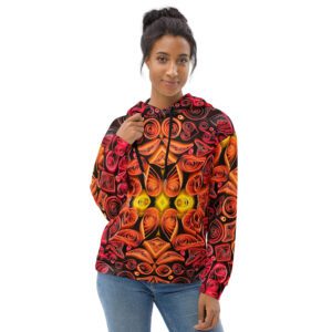 sunset vibes quilled art unisex hoodie