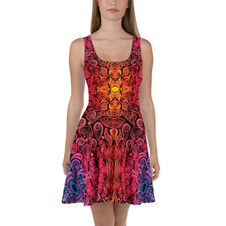 sunset vibes quilled art skater dress sunset vibes quilled art skater dress