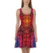 sunset vibes quilled art skater dress