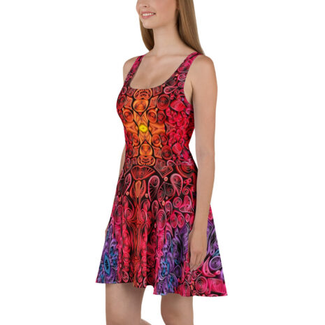 sunset vibes quilled art skater dress sunset vibes quilled art skater dress