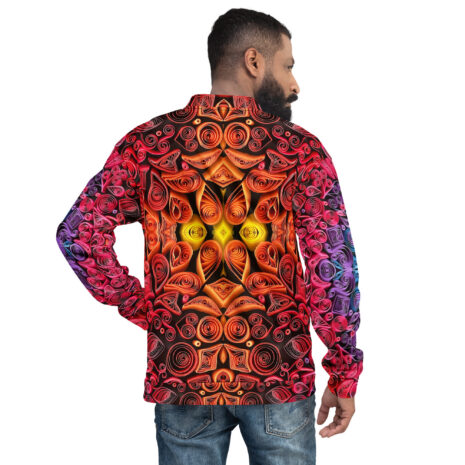 sunset vibes quilled art zippered jacket sunset vibes quilled art zippered jacket
