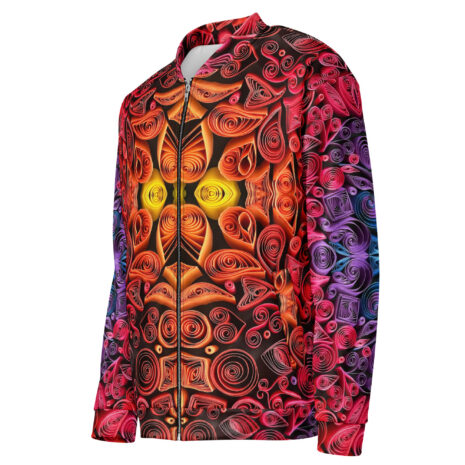 sunset vibes quilled art zippered jacket sunset vibes quilled art zippered jacket