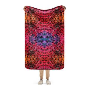 sunset vibes quilled art sherpa blanket